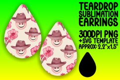 Cheerful Floral Teardrop Earring Art Product Image 1