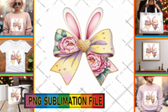 Cozy TSHIRT Sublimation Art PNG, Easter Bow Product Image 1