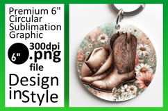Vibrant Round Design Keychain Artwork , Western Product Image 1