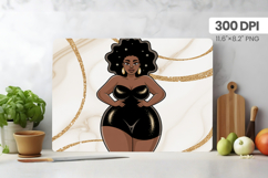 Afro Girl/Woman Melanin braided hair Cutting Board PNG Desig Product Image 1