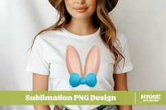 Coquette Easter Bow Bunny Ears Sublimation PNG Product Image 2