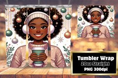 Melanin Holiday 20oz Tumbler Wrap Sublimation Product Image 1