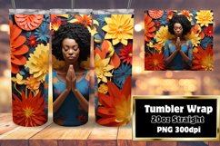 African American 3D Tumbler Sublimation 20oz Product Image 1