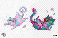 Whimsical Summer Cat Png Clipart Product Image 1