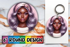 Blissful Keychain Round Style, 3D Heart Product Image 1