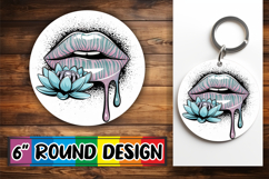 Joyful Circle Designs Sublimation PNG, Dripping Lips Product Image 1