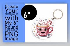 Dynamic Keychain Circle PNG Artwork , Cute Christmas Product Image 1