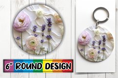 Floral Fantasy Design Circle - Sublimation Beauty Round Product Image 1