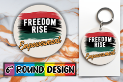 Luminous Circle Ornaments Sublimation, Juneteenth Product Image 1