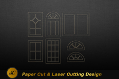 Window designs geometric line art image Laser cut Product Image 1