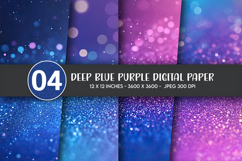 Deep Blue Purple Digital Paper Product Image 1