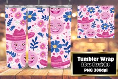 Cheerful Floral Tumbler Wrap Art 20oz Product Image 1