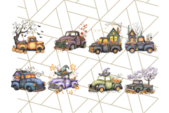 Halloween Cottagecore Truck PNG Clipart, Fall Style Clip Art Product Image 2