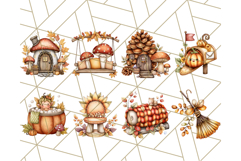 Fall Fairy House Clipart PNG, Autumn Homes and Decor Product Image 6
