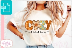 Cozy Season sublimation PNG | Fall season PNG design Product Image 1