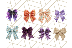 Halloween Bow Clipart, Bright Holiday Ribbon PNG Product Image 6