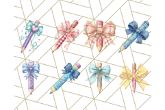 Chubby Pencil With Bows PNG Clipart, Cute School Supply Png Product Image 6