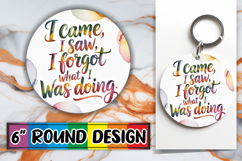 Enchanted Circle Keychain Magic PNG, Sarcastic Quote Product Image 1