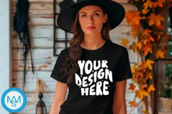 Black women Tshirt Mockup, Halloween tshirt mockup Product Image 1
