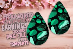 Neon Flare Teardrop Earring Sublimation Design Product Image 1