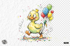Whimsical Birthday Farm Animals PNG Clipart Product Image 1