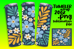 Sublimation-Ready Graphics for 20oz Tumbler , Flowers Product Image 1