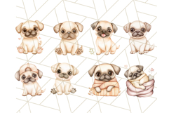 Cute Pug Clipart, Adorable Dog PNG, Funny Pet Graphics Product Image 2