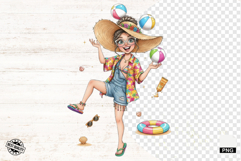 Summer Pretty Girl Clipart Product Image 1