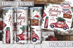 Sublimation Tumbler WRAP Christmas Design Quote Watercolor Product Image 1
