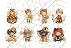 Halloween Fairy Clipart PNG, Spooky Cute Character Art Product Image 2