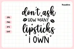 Makeup Bag Quotes for Cosmetic Pouch | How Many Lipstick Product Image 3