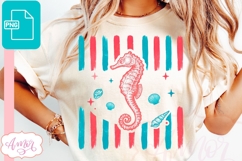 Retro Summer coastal T-shirt sublimation design Product Image 1
