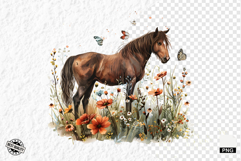 Summer Rustic Horses Clipart Product Image 1