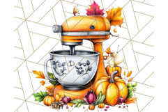 Fall Cottagecore Kitchen Clipart, Cozy Autumn Kitchen PNG Product Image 2