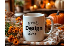 Thanksgiving 11oz white blank Coffee Mug Mockup Product Image 1