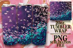 Glittery Leopard Flower Tumbler Design: Sublimation - 20oz Product Image 1
