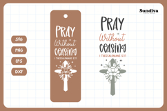 Christian Bookmark Saying SVG | Pray Without Ceasing Product Image 3
