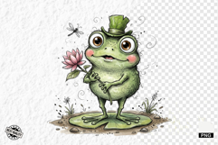 Summer Whimsical Frog PNG Clipart Product Image 1