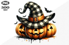 Halloween Pumpkin Sublimation - Clipart PNG Design Product Image 1