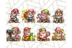 52 Gnomes at Work Clipart PNG, Cute Gnomes PNG Illustration Product Image 6