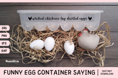 Funny Egg Container Saying SVG | Wicked Chickens Product Image 1