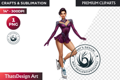 Cosy Winter Girl Clipart, Fashion Girl PNG, christmas Product Image 1