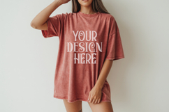 Brick Comfort Colors 1717 T-shirt Mockups, Real Model Mo Product Image 1