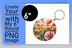 Trendy Round Design for Sublimation , Flowers Product Image 1