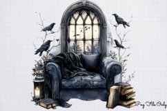 Gothic Spooky Winter Clipart PNG Product Image 1