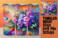 LIVELY 20oz Tumbler Wrap Design , Flowers Product Image 1