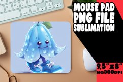 Whimsical Flower Frenzy: Mouse Pad Designs Art PNG Product Image 1