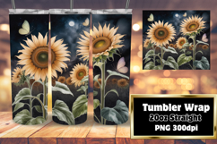 Creative 20oz Tumbler Template , Flowers Product Image 1