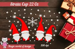 christmas gnome with the stars for Wrap Strata Cup 22 Oz Product Image 2