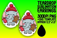 Bold Teardrop Earrings Design PNG , Christmas Product Image 1